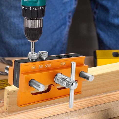 خطاف تعليق ذاتي مركز من كي كويت، مزود بدليل التنقيط الاحترافي مع 6 بطانات، عرض قابل للتعديل، مجموعة أدوات تعليق خشبية in Kuwait