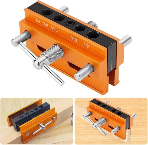 خطاف تعليق ذاتي مركز من كي كويت، مزود بدليل التنقيط الاحترافي مع 6 بطانات، عرض قابل للتعديل، مجموعة أدوات تعليق خشبية in Kuwait