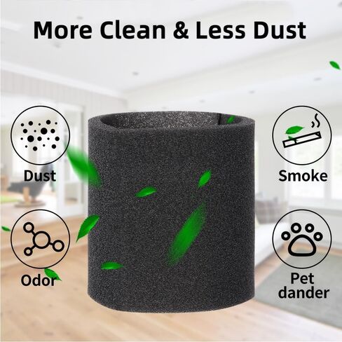 90585 مرشح الأكمام الرغوية VF2001 مرشحات بديلة لمعظم المكانس الكهربائية الرطبة/الجافة من Shop-Vac 5 جالون فما فوق، مقارنة بالجزء رقم 9058500، 4 عبوات in Kuwait