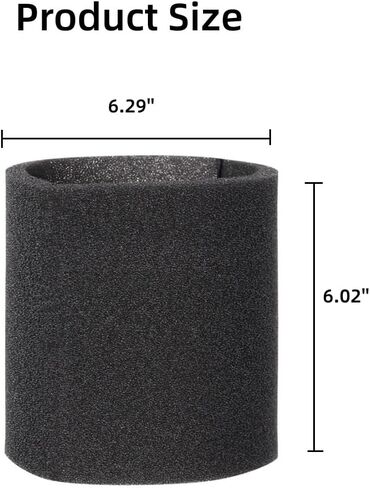 90585 مرشح الأكمام الرغوية VF2001 مرشحات بديلة لمعظم المكانس الكهربائية الرطبة/الجافة من Shop-Vac 5 جالون فما فوق، مقارنة بالجزء رقم 9058500، 4 عبوات in Kuwait