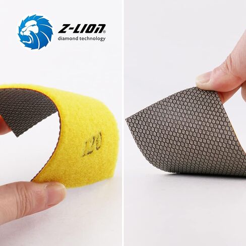Z-Lion Diamond Abrasive Paper Sheets Diamond Sandpaper Nylon Back for Sanding Stone Glass Ceramic(4pcs/Set) in Saudi Arabia