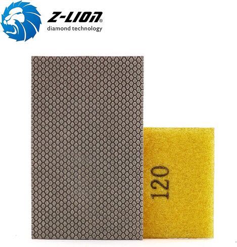 Z-Lion Diamond Abrasive Paper Sheets Diamond Sandpaper Nylon Back for Sanding Stone Glass Ceramic(4pcs/Set) in Saudi Arabia