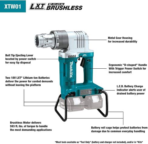 ماكيتا XTW01PT 18V X2 LXT® Lithium-Ion (36V) طقم مفتاح القص اللاسلكي بدون فرش (5.0Ah) in Saudi Arabia