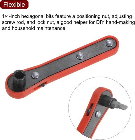 HARFINGTON 11 in 1 Screwdriver Bit Set 1/4" Hex Shank Torx Slotted Phillips Pozi Bit Set with 6 Point Mini Ratchet Wrench in Saudi Arabia