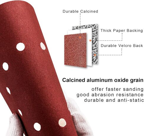 10 قطع أقراص صنفرة مقاس 9 بوصة/225 مم، 80 حبيبة 10 فتحات بخطاف وحلقة أقراص صنفرة لصنفرة الحوائط الجافة in Kuwait