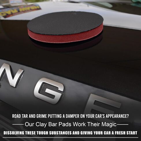 وسادة بار طين من باكس، وسادة طين متوسطة الجودة للتفصيل التلقائي، قرص طين سطحي ممتاز قطعة واحدة، وسادة شريط طين صناعي مداري مقاس 6 بوصات ووسادة طين تلميع للتفصيل التلقائي in Kuwait