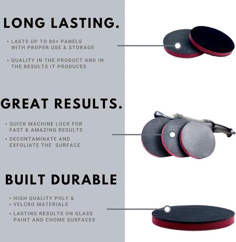 وسادة بار طين من باكس، وسادة طين متوسطة الجودة للتفصيل التلقائي، قرص طين سطحي ممتاز قطعة واحدة، وسادة شريط طين صناعي مداري مقاس 6 بوصات ووسادة طين تلميع للتفصيل التلقائي in Kuwait