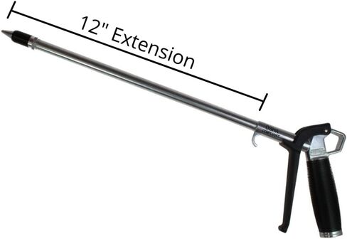 Coilhose Pneumatics TYP2512 Typhoon مسدس نفخ عالي الحجم، 1/4 بوصة NPT مع امتداد 12 بوصة وطرف تدفق عالي in Saudi Arabia
