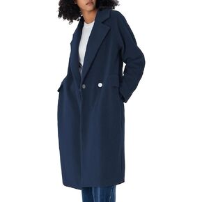 S・DEER Winter Women's Casual Lapel Basic H-shaped Long Wool Coat