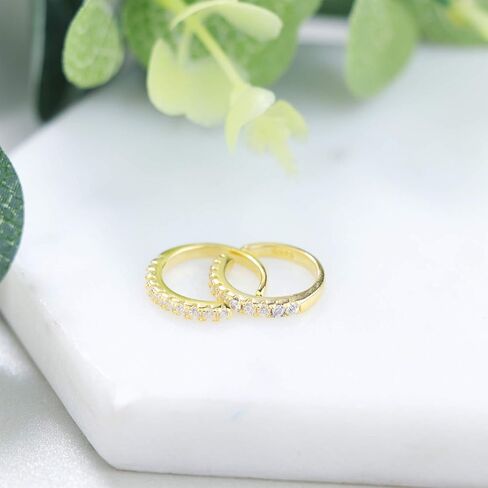 Milacolato 925 فضة تشيكوسلوفاكيا تمهيد الأذن الأصفاد أقراط صغيرة للنساء زركون Huggie غير ثقب الأقراط in Kuwait