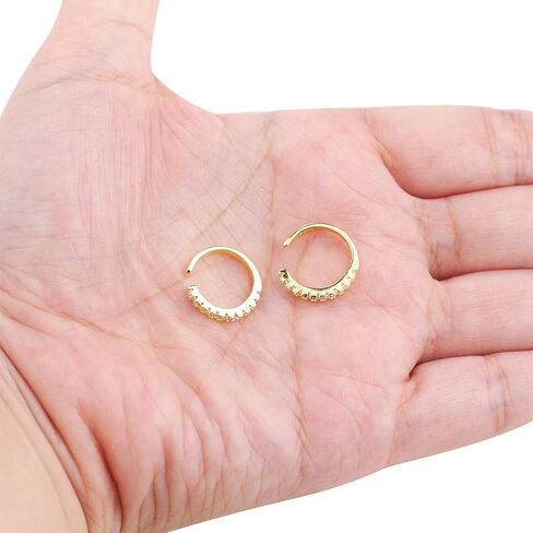 Milacolato 925 فضة تشيكوسلوفاكيا تمهيد الأذن الأصفاد أقراط صغيرة للنساء زركون Huggie غير ثقب الأقراط in Kuwait