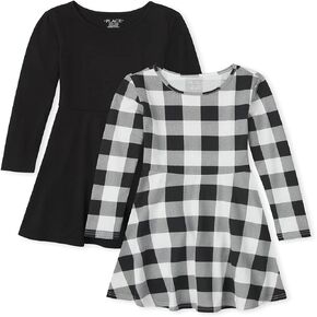 The Children's Place Kids' Buffalo Plaid Skater Dress 2-Pack in Saudi Arabia