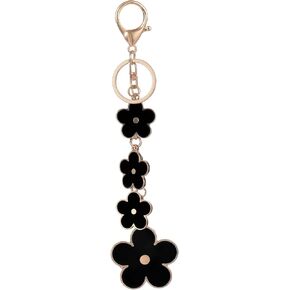 Giftale Women's Flower Bag Charms Enameled Keychain Purse Accessories