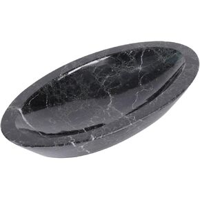 Radicaln Marble Jewelry Tray Black 7"x3.5" Inch Handmade Earring Holder Organizer - Perfume Tray Storage Container - Trinket Dish for Bathroom Décor & Jewelry Holder