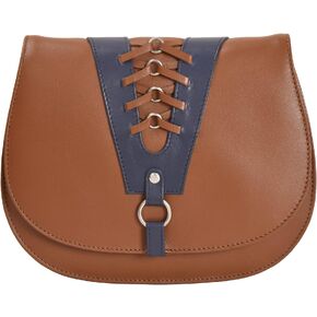 حقيبة يد عصرية من اشيبو للنساء من جلد نابا المسطح مع غطاء دانتيل مخطط وحزام قابل للتعديل in Kuwait