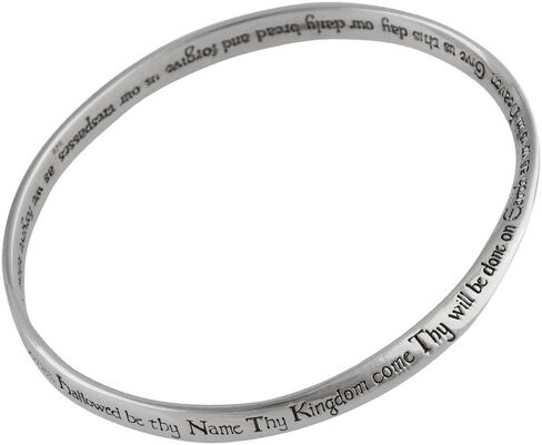 FashionJunkie4Life 925 Sterling Silver Religious Bangle Bracelet in Kuwait