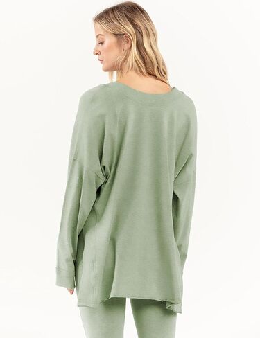 ملابس نسائية كبيرة الحجم من Faleave مكونة من قطعتين وأكمام طويلة قابلة للعكس وسراويل واسعة عالية الخصر أطقم صالة رياضية in Kuwait