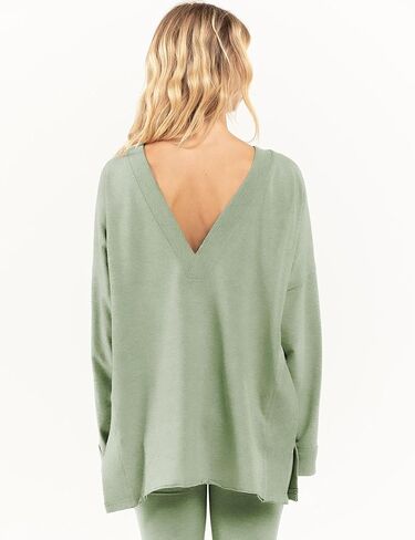 ملابس نسائية كبيرة الحجم من Faleave مكونة من قطعتين وأكمام طويلة قابلة للعكس وسراويل واسعة عالية الخصر أطقم صالة رياضية in Kuwait