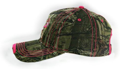 قبعة Camo Cutie، قبعة Mossy Oak Camo مع زخرفة وردية وشعار in Kuwait