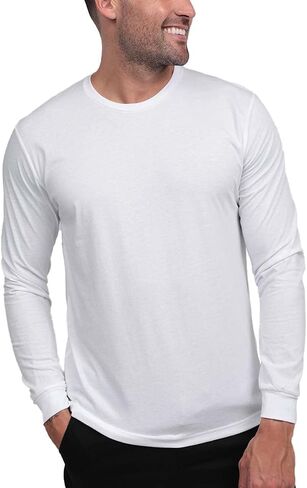 INTO THE AM Long Sleeve Tee Shirts for Men S-3XL - Soft Cotton Men's Longsleeve Casual Work T-Shirts in Kuwait
