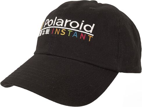 Tee Luv Polaroid Instant Hat - Polaroid Japanese Camera Logo Baseball Cap (Black) in Saudi Arabia