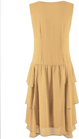 VIJIV Womens 1920s Inspired Flapper Dress High Tea Great Gatsby Maroon with Tiered Skirt 20s Dress in Kuwait