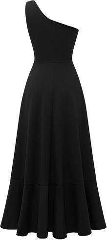 Dressystar فستان نسائي صيفي 2023 لحفلات الزفاف والكوكتيل بكتف واحد للحفلات الراقصة بدون أكمام وفتحة مفتوحة للحفلات الرسمية in Kuwait