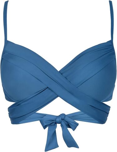 Mycoco Women Underwire Bikini Tops Criss Cross Push Up Swim Top Only in Kuwait