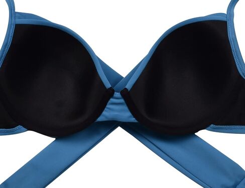 Mycoco Women Underwire Bikini Tops Criss Cross Push Up Swim Top Only in Kuwait