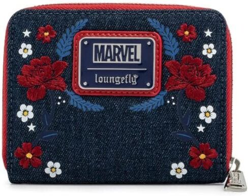 محفظة مستديرة بسحاب ودرع مطبوع عليه Marvel Captain America 80th Anniversary من Loungefly x in Saudi Arabia