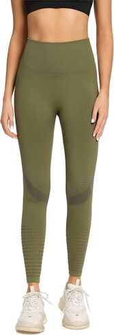 Redqenting High Waisted Leggings for Women Workout Seamless Leggings Yoga Pants Sweat Proof Tummy Control Tights in Kuwait