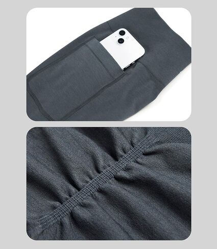 A AGROSTE Women Seamless Workout Leggings with Pockets Scrunch Butt Lifting Gym Leggings High Waisted Yoga Pants in Kuwait