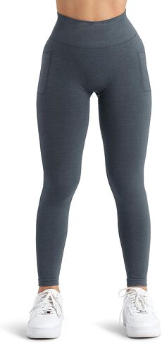 A AGROSTE Women Seamless Workout Leggings with Pockets Scrunch Butt Lifting Gym Leggings High Waisted Yoga Pants in Kuwait