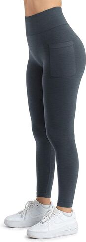 A AGROSTE Women Seamless Workout Leggings with Pockets Scrunch Butt Lifting Gym Leggings High Waisted Yoga Pants in Kuwait