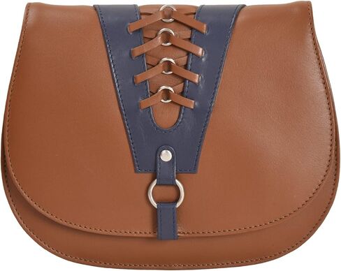 حقيبة يد عصرية من اشيبو للنساء من جلد نابا المسطح مع غطاء دانتيل مخطط وحزام قابل للتعديل in Kuwait