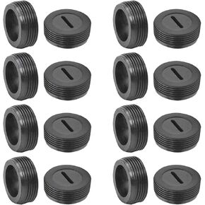 Bettomshin 10Pcs Carbon Brush Holder Caps, 19mm OD Black Carbon Brush Plastic Cover with Slotted Connectors, Motor Electric Brush Cover Replacement Parts For Hammer Grinder Power Tools