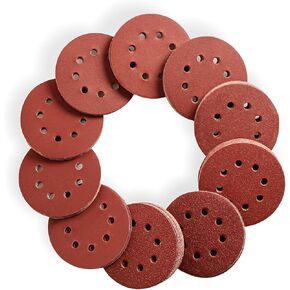 مجموعة متنوعة من ورق الصنفرة 150 قطعة 5 بوصة 8 فتحات، 10 درجات تشمل 60، 80، 100، 120، 150،180، 240، 320، 400، 600 ورق الصنفرة متعدد الحبيبات، متوافق مع وسادات الصنفرة المدارية العشوائية in Kuwait