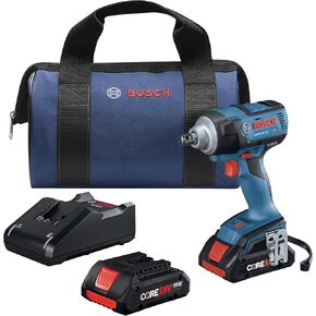 BOSCH GDS18V-221B25 18V EC Brushless 1/2 In. Impact Wrench Kit with (2) CORE18V 4.0 Ah Compact Batteries in Kuwait