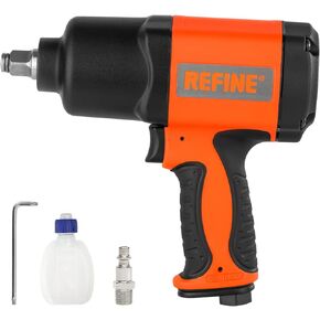 REFINE Air Impact Wrench,Pneumatic Impact Gun 1/2 inch,Heavy Duty 626 ft-Lbs Max Loosening Torque Output,Air impact gun Twin Hammer 7500RPM for Automobile Repair, Changing Tires in Kuwait