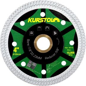 KURSTOL Tile Porcelain Diamond Blade - 4.5"/115mm Super Thin Diamond Cutting Disc Wheel,Arbor 7/8"-5/8" for Ceramic Granite,Marble Angle Grinder Tile Saw Blade in Kuwait