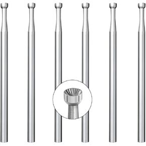 6 Pcs 1.2mm Round Cup Burr - 3/32'' Shank Wire Rounder Bits Jewelry Burs for Lapidary Making in Saudi Arabia