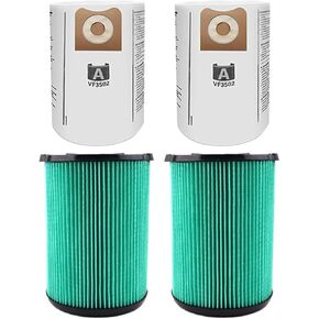 MZY LLC 2 Pack VF6000 5-Layer Replacement Filters for Ridgid Vacuum Filter 5-20 Gallon Wet Dry Vacuums WD5500 WD0671 WD6425 WD7000 WD1280 WD1851 WD1680 WD1956 RV2400A 1400RV RV2600B