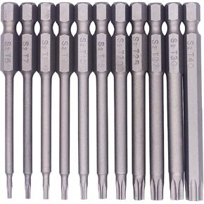 وولفريد طقم لقم مفك براغي توركس 1/4 انش من 11 قطعة، طقم لقم مفك براغي توركس مغناطيسي | طول 75 ملم in Kuwait