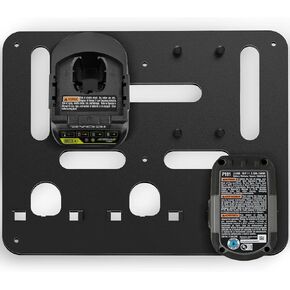 حامل بطارية Riuog لـ Ryobi، دعامة تثبيت معدنية على الحائط لبطارية Ryobi 18V وشاحن Ryobi P118B، 3 حامل بطاريات و2 حامل شاحن لغرفة الأدوات والمرآب in Kuwait