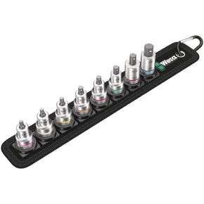 WERA 05003974001 Belt B Imperial 1 Zyklop in-Hex-Plus bit Socket Set with Holding Function, 3/8" Drive, 8 Pieces in Saudi Arabia