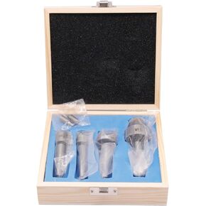 4pcs MT1 Wood Lathe Live Center Drive Spur Cup Set with 2pcs Extra Replacement Tips, MT1 Arbor Woodworking Tool Kit for Wood and Metalworking Lathe Woodworking Thimble with Wooden Case in Saudi Arabia