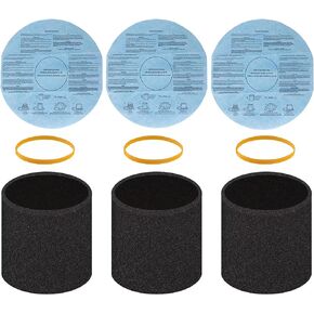 5 PCS 90585 Foam Sleeve Filter Replacements Compatible with Vacmaster & Genie Sh-op Wet Dry Vacuums, VF2001 Foam Filter for Wet Dry Vacuum Cleaner