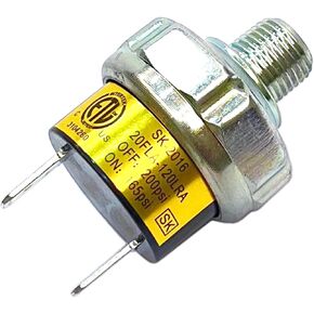 مفتاح ضغط الهواء 85-100 PSI مفتاح ضغط 1/8 "-27 NPT ذكر تيار مستمر 12 فولت 24 فولت ضاغط الهواء مفتاح ضغط قطار الهواء القرن التبديل 1/8 بوصة موضوع in Kuwait