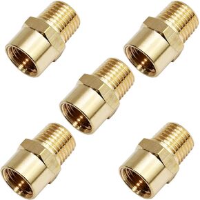 5 Pcs BRASS NPT Extensions ,Equal 1/4 Male NPT x 1/4 Female NPT in Saudi Arabia