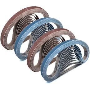 حزام سنفرة 2.54 سم × 76.2 سم، 12 قطعة من أسيد الزركونيوم والأوكسيد الألومنيوم، 4 كل من 60/80/120 حبيبة للحزام سنفرة in Kuwait